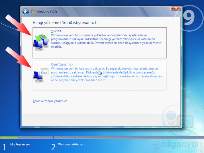 Windows 7 Resimli Anlatım -9-yukleme-turu